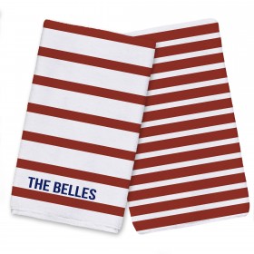 Simple Red Stripes Personalized 16x25 Towel