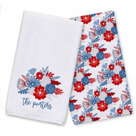 Patriotic Flower Bunch Personalized 16 x 25 Towel