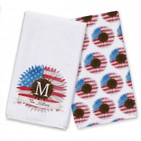 Sunflower Monogram Personalized 16 x 25 Towel