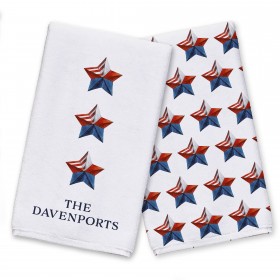 Patriotic Star Trio Personalized 16 x 25 Towel