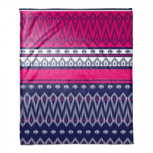 Tribal Pink and Purple Boho 50x60 Throw Blanket