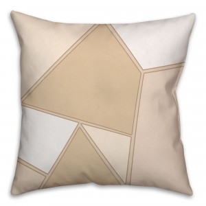 Ivory Block Pattern Throw Pillow