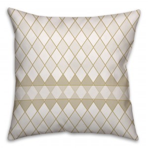 Ivory Diamond Pattern Throw Pillow 