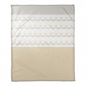 Neutral Tone Chevron 50x60 Throw Blanket 