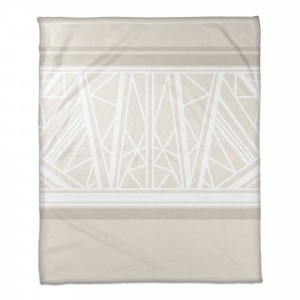 Beige Geo Pattern 50x60 Throw Blanket 