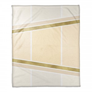 Blocks Ivory off white Toned Inversed Arrows 50x60 Throw Blanket 
