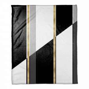 BW inversed with Gold 50x60 Throw Blanket