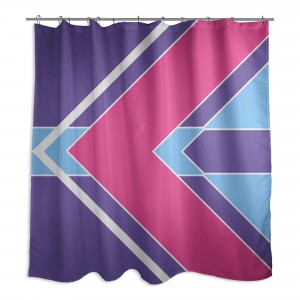 Pink And Pink and Bold Color Blocking x 71x74 Shower Curtain