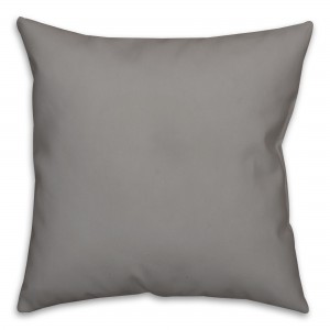 Solid Gray Pillow Throw Pillow