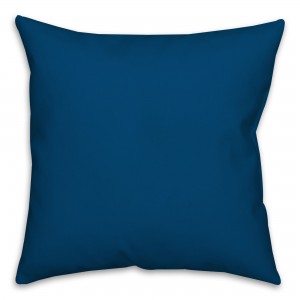 Solid Navy Blue Throw Pillow 