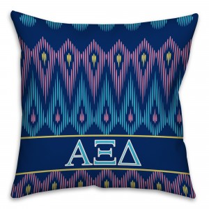 Alpha Xi Delta 16x16 Tribal Throw Pillow