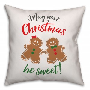 Gingerbread Holiday Pals Throw Pillow