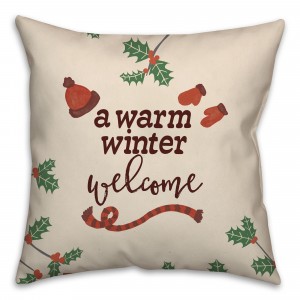 Warm Winter Welcome Throw Pillow