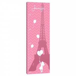 Paris Growth Chart 20x60 Custom Canvas Wall Art