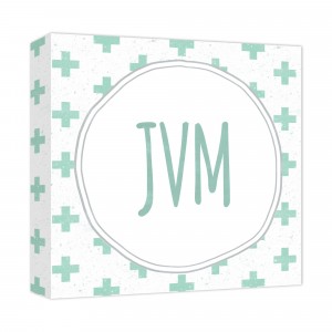 Plus Monogram 12x12 Custom Canvas Wall Art