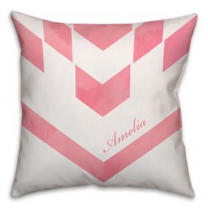 Watercolor Chevron 16x16 Custom Throw Pillow Front 