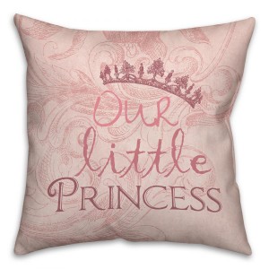 Our Little Princess Spun Polyester Throw Pillow