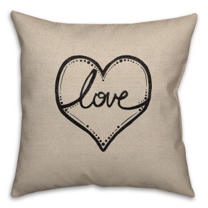 Tribal Love Spun Polyester Throw Pillow