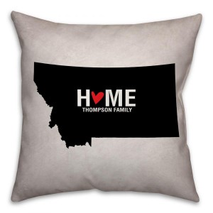 Montana State Pride Spun Polyester Throw Pillow -18x18