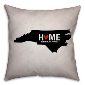North Carolina State Pride Spun Polyester Throw Pillow -18x18