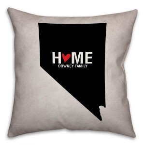 Nevada State Pride Spun Polyester Throw Pillow -18x18