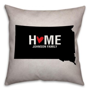 South Dakota State Pride Spun Polyester Throw Pillow -18x18