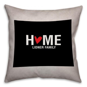 Wyoming State Pride Spun Polyester Throw Pillow - 16x16