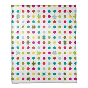 Colorful Circles Coral Fleece Blanket – 50x60