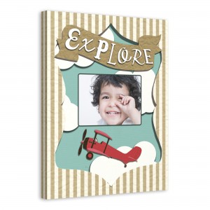 Explore Planes 16x20 Personalized Canvas Wall Art 