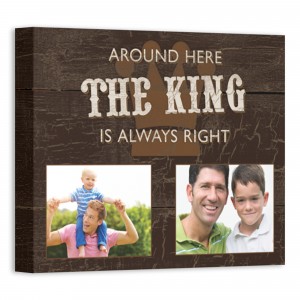 The Kings Rules 10x8 Personalized Canvas Wall Art
