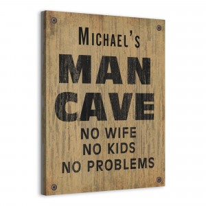 No Problem Cave 16x20 Personalized Canvas Wall Art