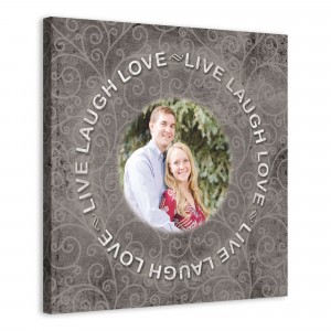 Live Laugh Love 20x20 Personalized Canvas Wall Art