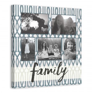 Family Photo Collage 16x16 Personalized Canvas Wall Art