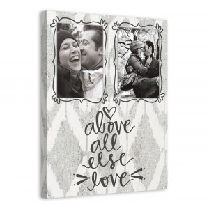 Above All Else Love 16x20 Personalized Canvas Wall Art 