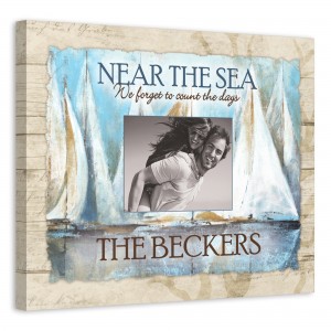 Near the Sea 20x16 Personalized Canvas Wall Art 