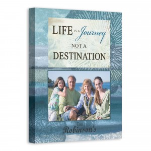 Life is a Journey 14x11 Personalized Canvas Wall Art