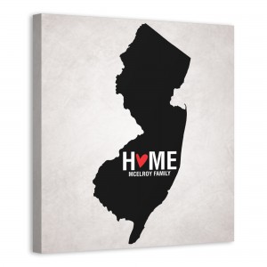 State Pride New Jersey 16x16 Personalized Canvas Wall Art