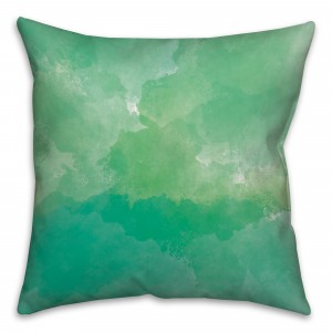 Succulent Watercolor Spots Spun Polyester Throw Pillow