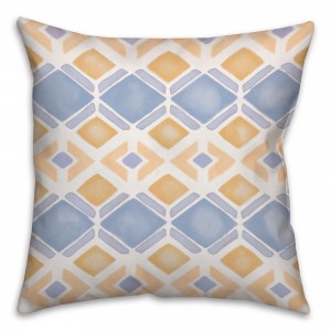 Watercolor Geo  Spun Polyester Throw Pillow