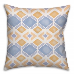 Watercolor Geo  Spun Polyester Throw Pillow