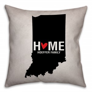 Indiana State Pride Spun Polyester Throw Pillow - 16x16