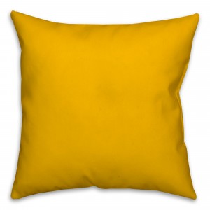 Solid Yellow Pillow Throw Pillow