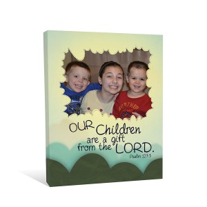 Our Children Are Gifts 11x14 Personalized Canvas Wall Art