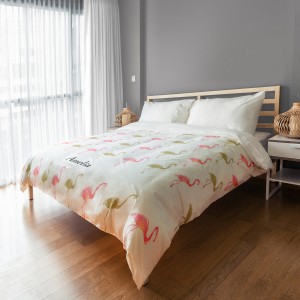 Flamingo Flock 88x88 Personalized Full/Queen Duvet Cover