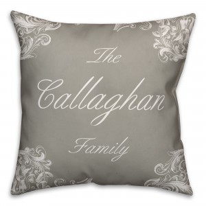 Brown Lace 18x18 Personalized Throw Pillow