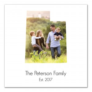 Utah Family 20x20 Personalized Canvas Wall Art