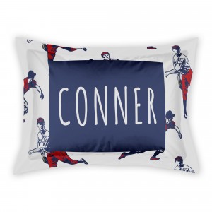 Baseball Player Pattern Standard Personalized Brushed Poly Sham