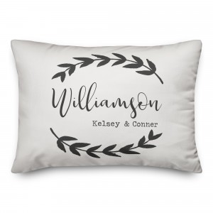 Floral Branch Family 14x20 Personalized Indoor / Outdoor Pillow