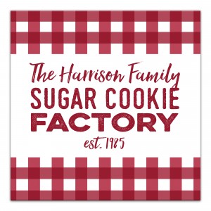 Sugar Cookie Factory 20x20 Personalized Canvas Wall Art