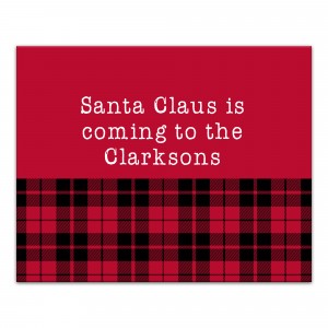 Santa Claus is Coming 16x20 Personalized Canvas Wall Art